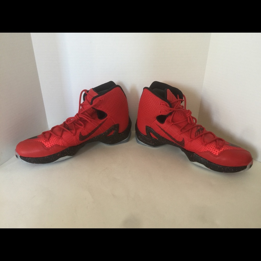 NWOB NIKE LEBRON XIII ELITE RED-BLACK MEN’S SZ 14 - Picture 4 of 8